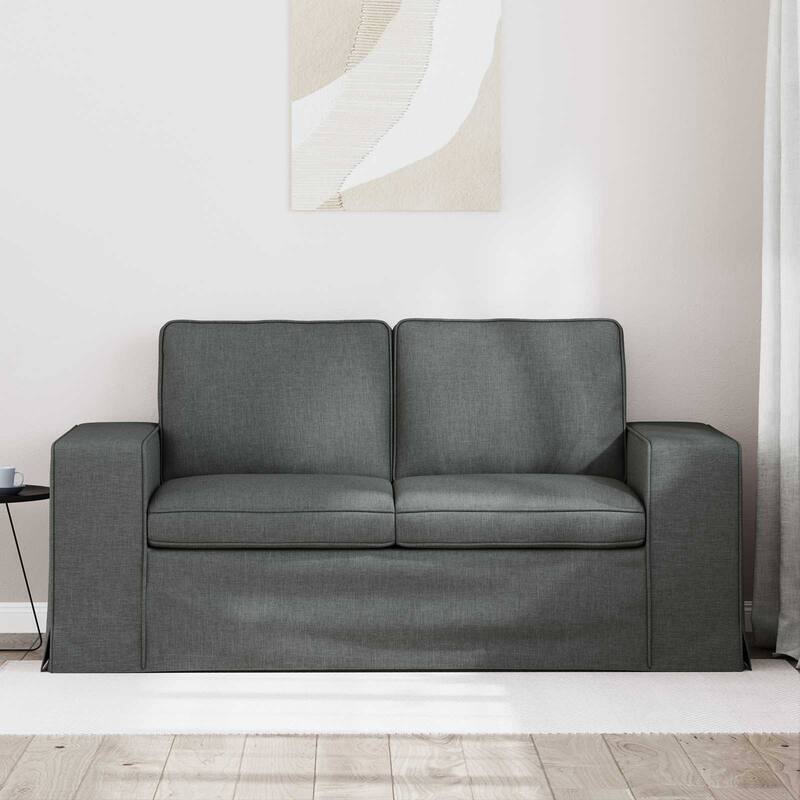 vidaXL Sofa Dark Grey in Fabric