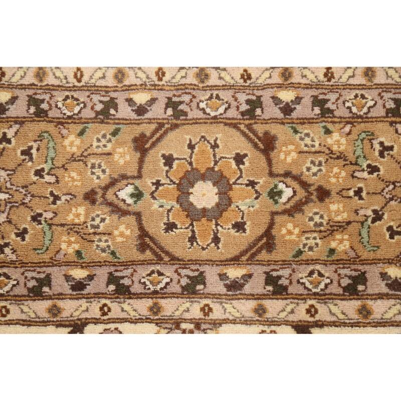 Floral Tabriz Oriental Wool Area Rug Hand-knotted Vegetable Dye Carpet - 6'0" x 9'2"