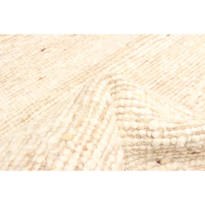 ECARPETGALLERY Braid weave Sienna Cream Wool Rug - 5'0 x 8'0