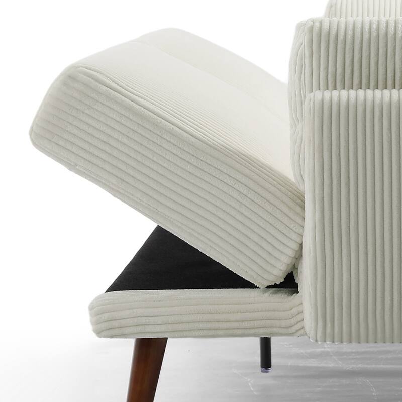 2 Set 73.5" W Upholstered Convertible Sleeper Sofa Bed with Pillows