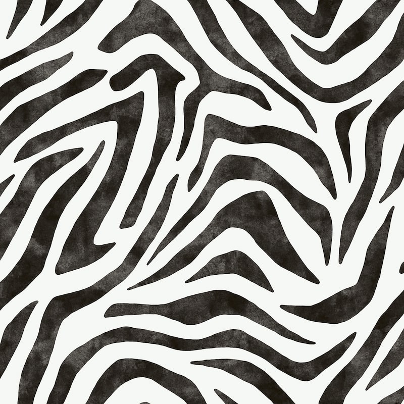 RuPaul RuZebra Black Peel and Stick Wallpaper