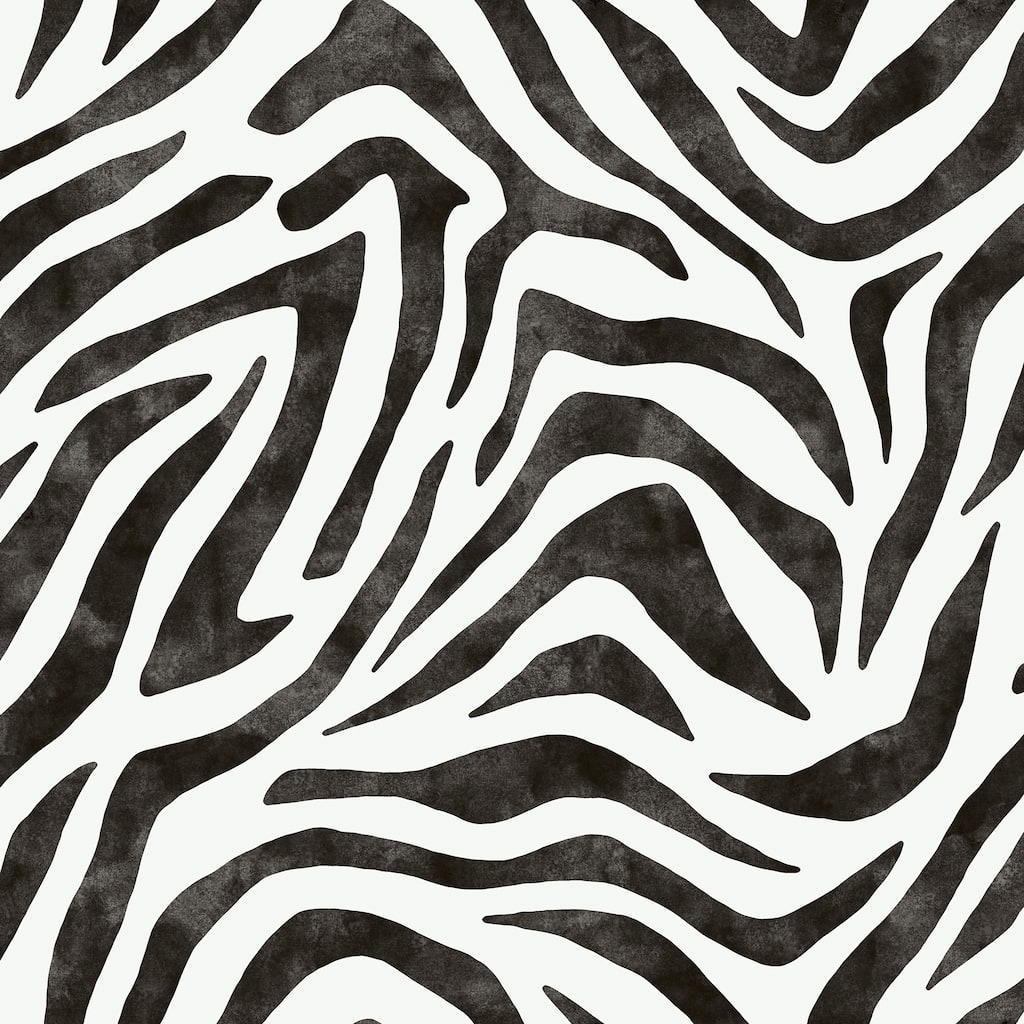 RuPaul RuZebra Black Peel and Stick Wallpaper