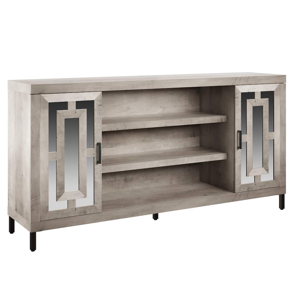 68" TV Stand with Mirrored Doors