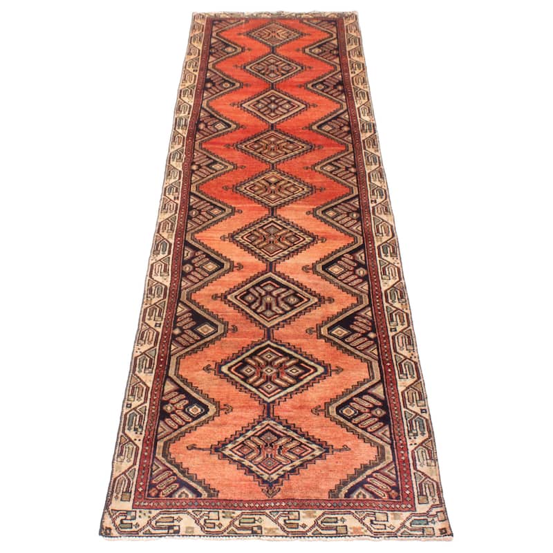 ECARPETGALLERY Hand-knotted Anadol Dark Copper Wool Rug - 2'10 x 10'3