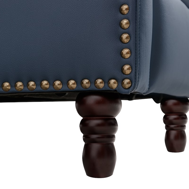 Leather Pushback Recliner Comfortable Living Room Chair