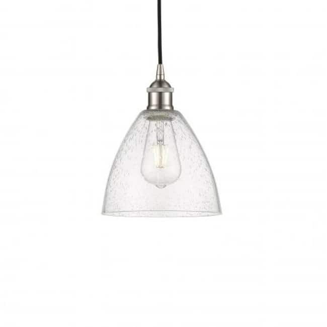 Innovations Lighting 616-1P-10-8 Edison Pendant Edison 8" Wide Mini - Brushed Satin Nickel / Seedy