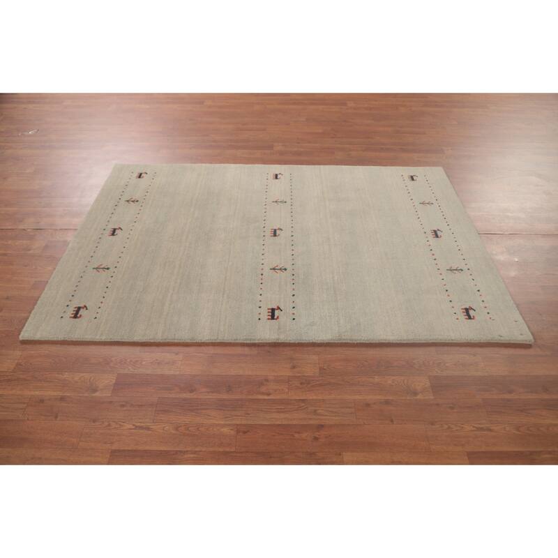 Tribal Animals Gabbeh Oriental Accent Rug Handmade Wool Carpet - 3'10"x 5'10"