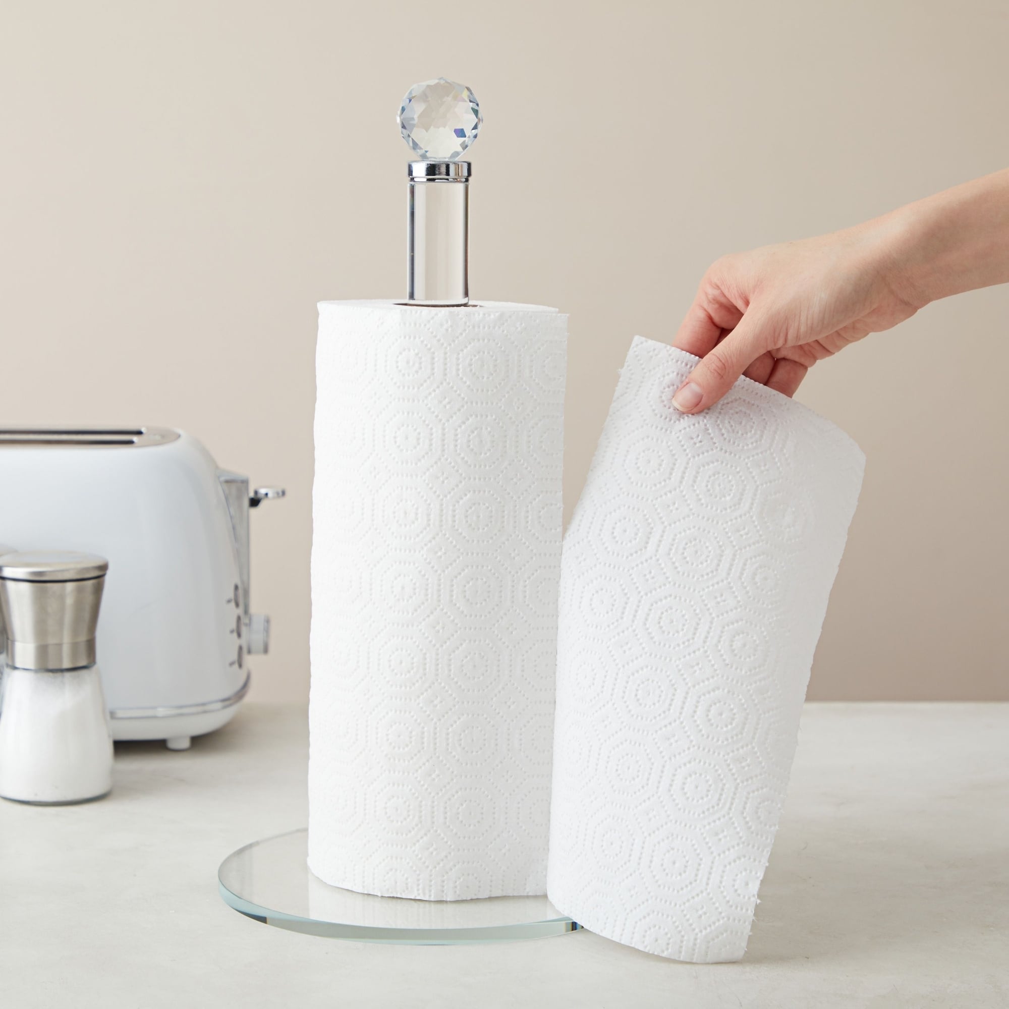 Teak Wall-Mount Paper Towel Holder - 12-1/4 W x 1-7/8 H x 4-3/8