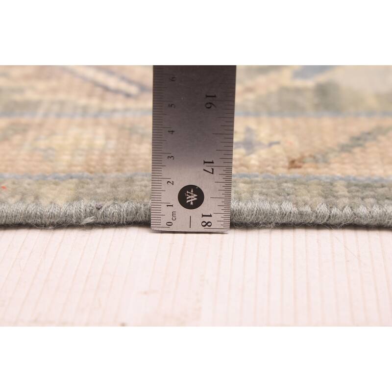 ECARPETGALLERY Hand-knotted Modern Oushak Dark Olive Green Wool Rug - 8'11 x 12'2