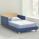 preview thumbnail 4 of 12, Wood Toddler Bed with Reversible Headboard Blue