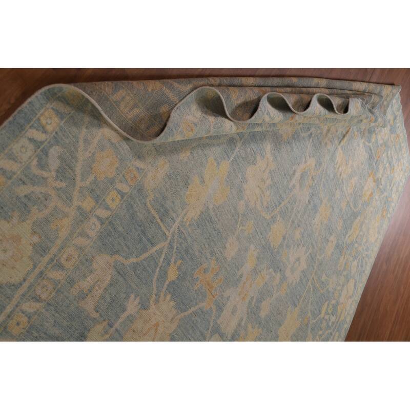 Floral / Medallion Oushak Turkish Rug Handmade Wool Carpet - 8'10"x 12'0"