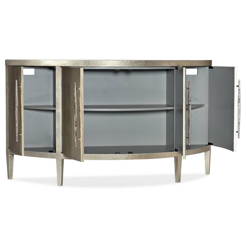 Hooker Furniture 638-85555 Melange 76" Wide Maple Veneer, Linen Accent