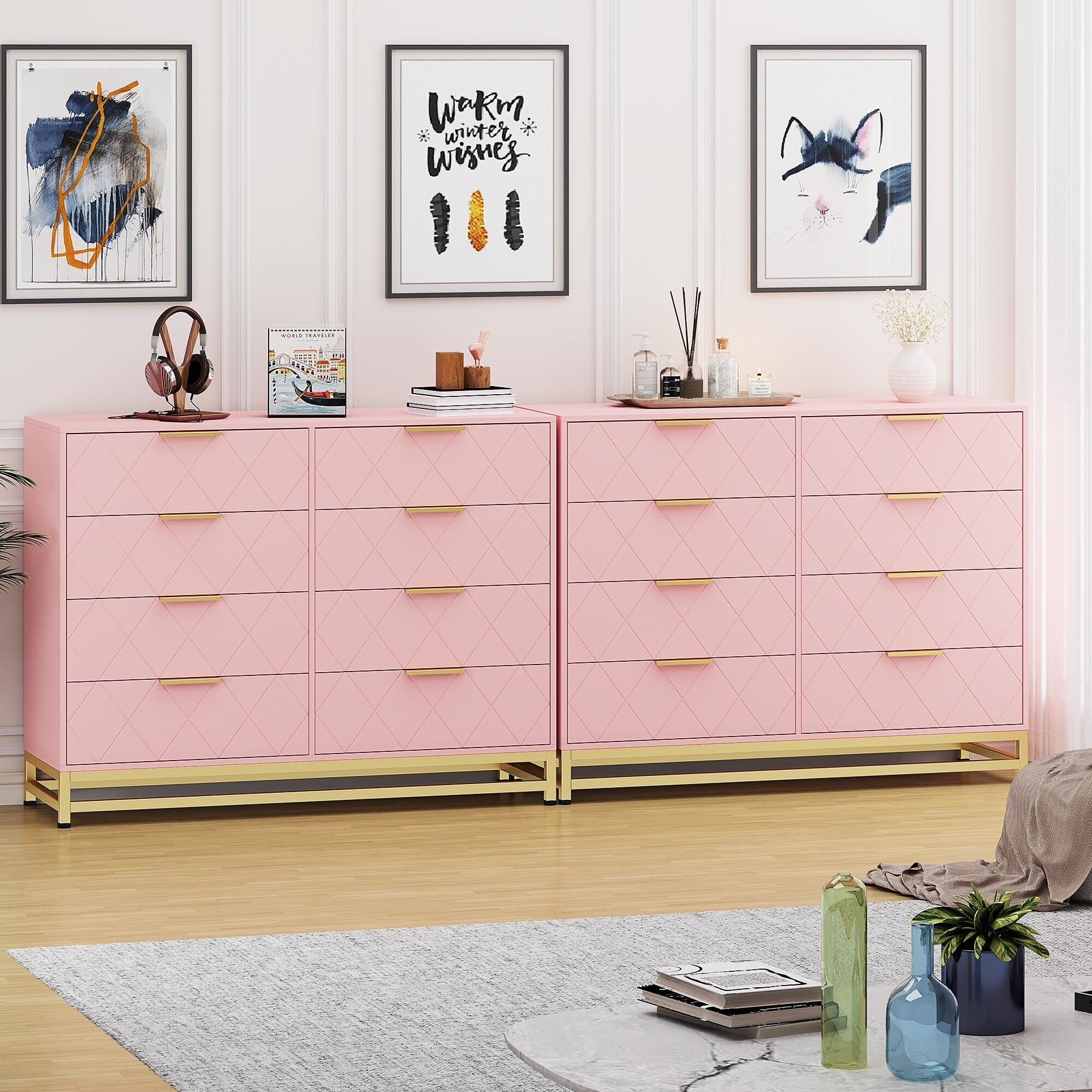 Dressers with 8 store deep drawers