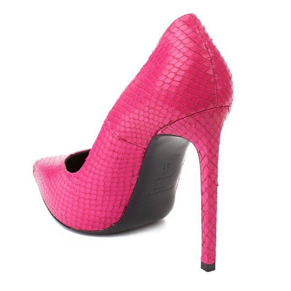 pink snakeskin heels