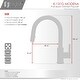 preview thumbnail 3 of 7, STYLISH Brushed Gold Single Handle Pull Down Kitchen Faucet with Soap Dispenser - Brushed Gold