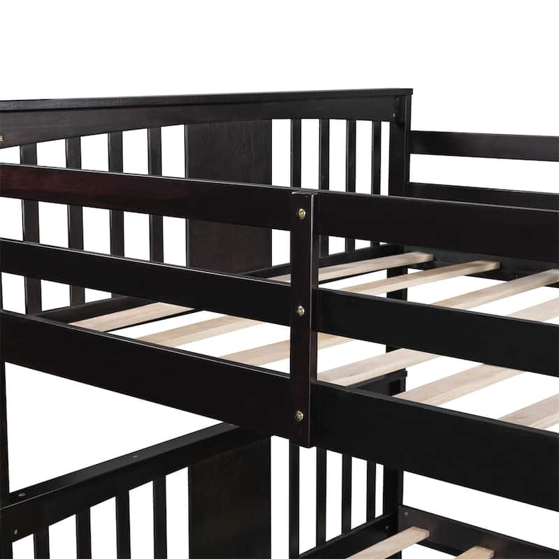 Merax Full over Full Bunk Bed with Drawers and Ladder