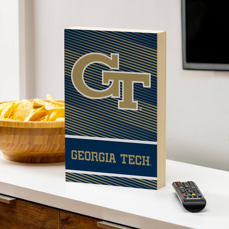 Georgia Tech Wooden Tabletop Mantel Shelf Sign - 8" x 12"