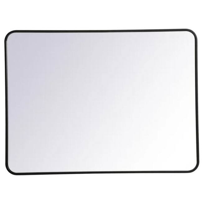 Elegant Lighting MR803040 Evermore 30" W x 40" H Rectangular Framed - Black