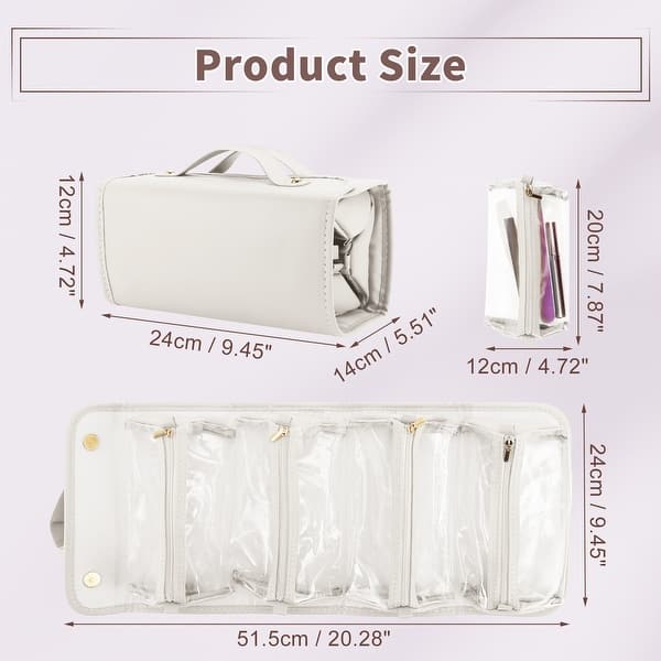 Detachable Makeup Bag 4 in 1 Detachable Cosmetic Bag Travel Removable Bag