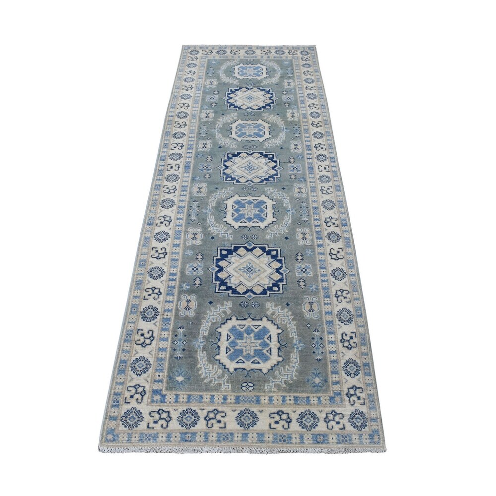 Shahbanu RugsShahbanu Rugs Gray Caucasian Vintage Look Kazak 