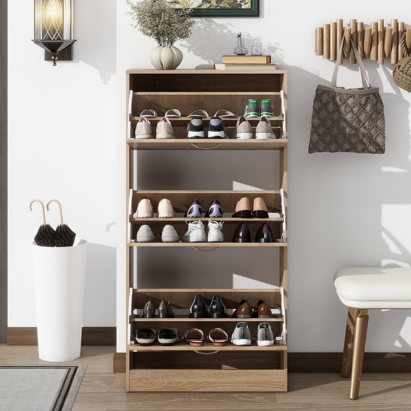 3-Tier Wood Shoe Rack Storage Organizer