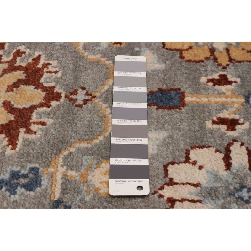 ECARPETGALLERY Hand-knotted Royal Oushak Grey Wool Rug - 6'1 x 8'10