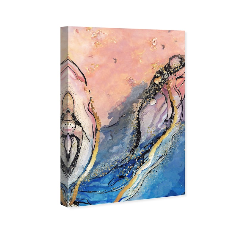 Wynwood Studio Abstract Abstract Layers I Pink and Light Pink Modern & Contemporary Wall Art Canvas Print