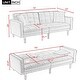 preview thumbnail 6 of 22, Convertible Futon Sofa Bed with Two Pillows, Modern Upholstered Sleeper Sofa Couch with 3 Adjustable Backrests