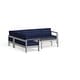 preview thumbnail 21 of 22, Shore 5 Piece Outdoor Patio Aluminum Sectional Sofa Set Navy