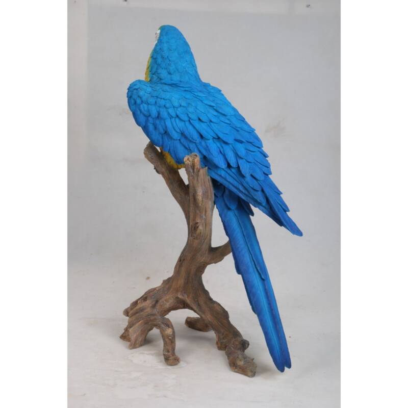 Macaw Scarlet Outdoor Garden Statue - 28.25"