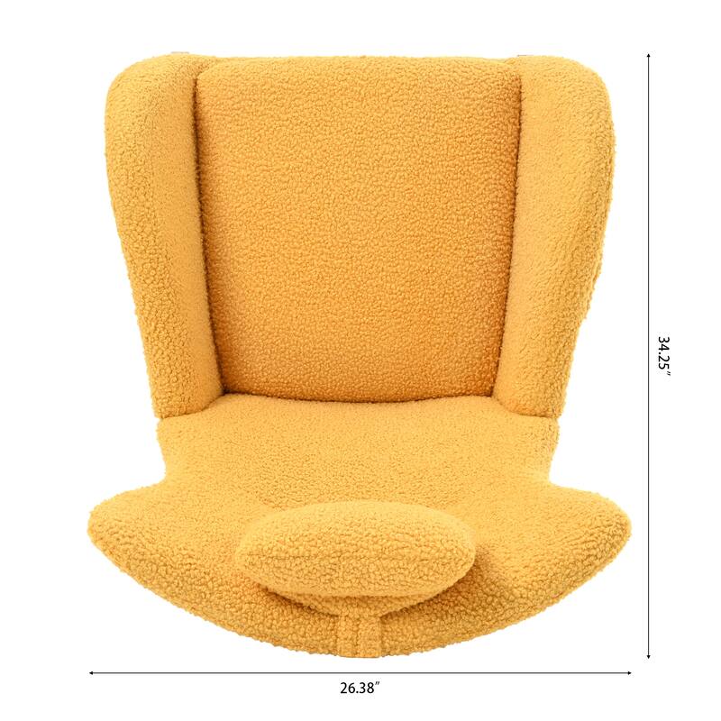 26.38" High Back Rocking Chair with Pocket