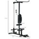 Soozier LAT Pulldown & Low Row Machine - Home Gym Cable Station, 110 Lb Capacity, Adjustable Seat, Flip-Up Footplate