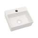 preview thumbnail 7 of 6, White Ceramic Rectangular Wall Mounted Bathroom Sink with Faucet Hole 13.6" x 11.6"