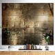 preview thumbnail 1 of 4, Designart 'Night Alley with Lights' Photography Print on Pine Wood - Black
