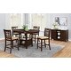 preview thumbnail 2 of 0, Hester Warm Brown Storage Pedestal Counter Height Table