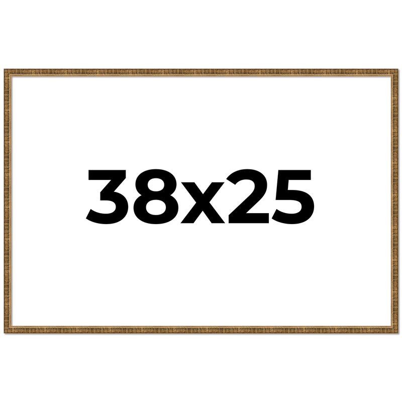 38x25 Frame Gold Kingsley Distressed Solid Wood Picture Frame Width