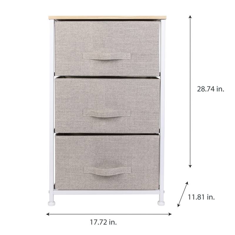 Simplify 3 Drawer Storage Chest in Beige