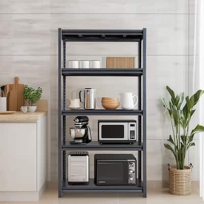 72" H 5-Tier Adjustable Garage Shelves Heavy Duty Storage Unit