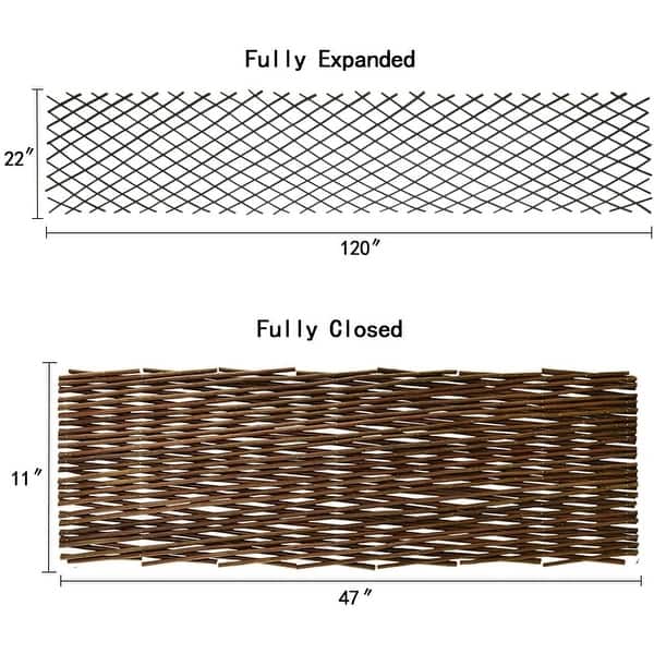 Vigoro 72-inch Expandable Willow Trellis