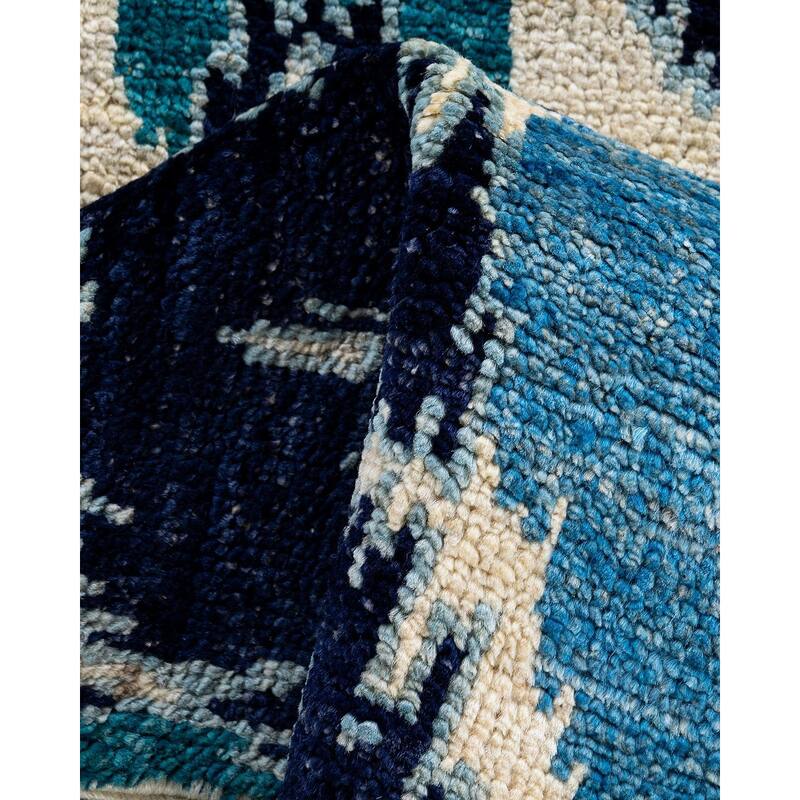 Contemporary Overdyed Wool Hand Knotted Runner - 2' 6" x 8' 6"