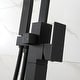preview thumbnail 14 of 27, Floor Mounted Single Handle Clawfoot Tub Faucet with Hand shower - 8" x 48"