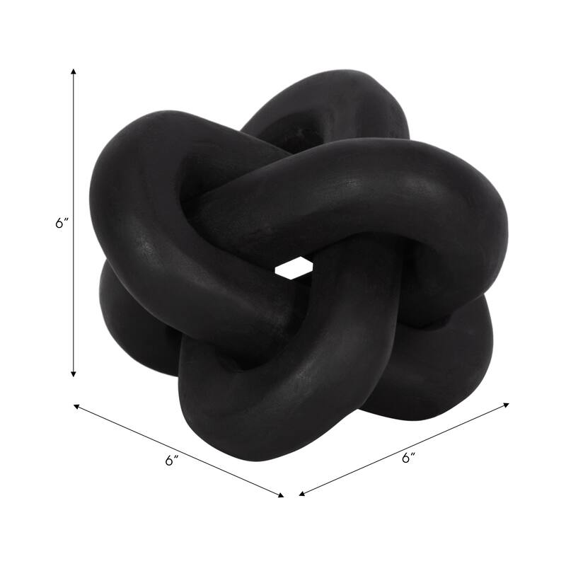 Sagebrook Home Neutral Wood Decorative Knot Figurine