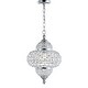 preview thumbnail 8 of 13, Juliette 12" Crystal/Metal LED Chandelier Pendant, Chrome by JONATHAN Y