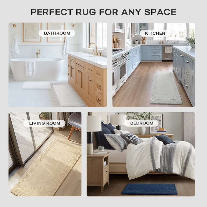 Madison Park Signature Splendor 100-percent Cotton Tufted 3000 GSM Reversible Bath Rug