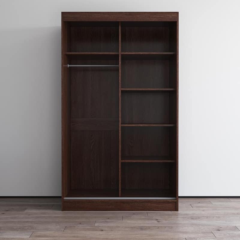 Copper Grove Parasol Modern Glossy Mirrored 2-door Wardrobe Armoire