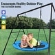 preview thumbnail 8 of 9, Heavy Duty Metal Swing Sets for Backyard with Swing Stand , Kids Saucer Swing