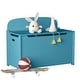 preview thumbnail 4 of 24, 29.9"×23.6" Kids Wooden Toy Box/Bench with Safety Hinged Lid