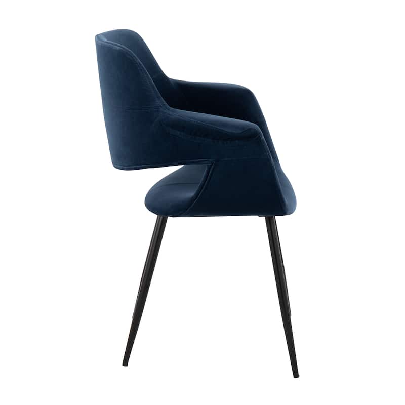 Silver Orchid Fauske Upholstered Chair with Metal Legs - Set of 2