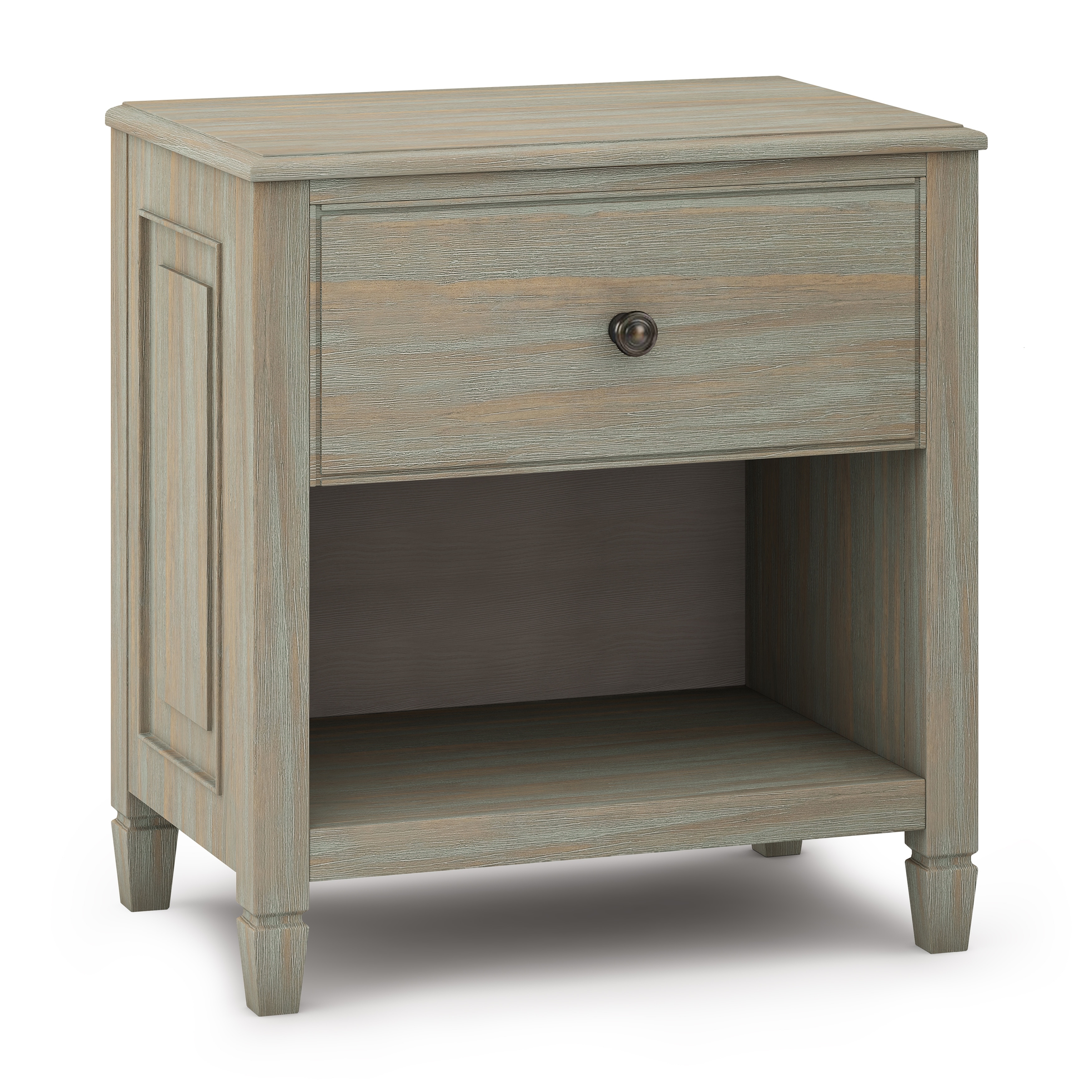 Shop Black Friday Deals On Wyndenhall Hampshire Solid Wood 24 Inch Wide Transitional Bedside Nightstand Table On Sale Overstock 21496543 Distressed Grey
