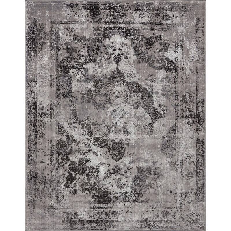 Well Woven Zazzle Patras Vintage Oriental Area Rug - 5' 3" x 7' 3" - Grey - Rectangle